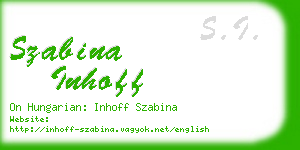 szabina inhoff business card